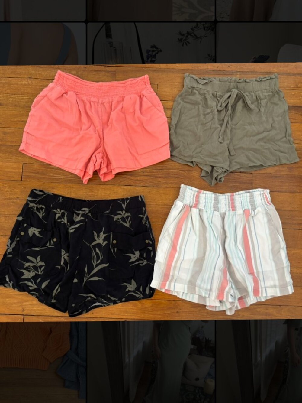 Bundle of 4 Pair of Women's Summer Shorts in Cute Patterns